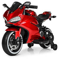 Детский мотоцикл Bambi Ducati M 4104EL (2 мотора по 25W, MP3, USB) Красный Автопокраска