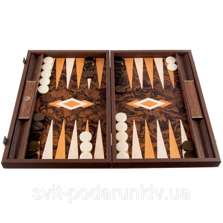 Нарди ексклюзивні з елітного дерева "Каліфорнійський горіх" BUU1 Manopoulos, фото 1