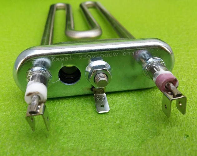 Тэн KAWAI для стиральной машины 2000W 230V L=200мм c отверстием под датчик БЕЗ БОРТИКА
