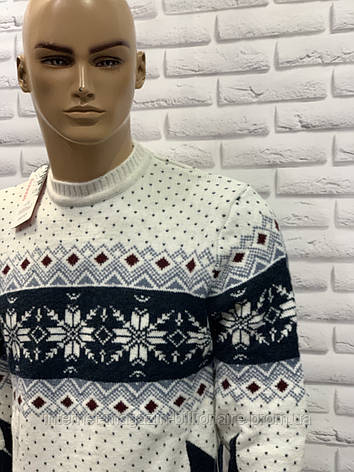 Чоловічий новорічний светр з сніжинками xl 2xl, фото 2