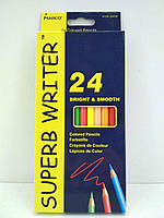 Набор цветных карандашей 24 цвета "SUPER WRITER" Marco 4100-24CB (1 пачка)