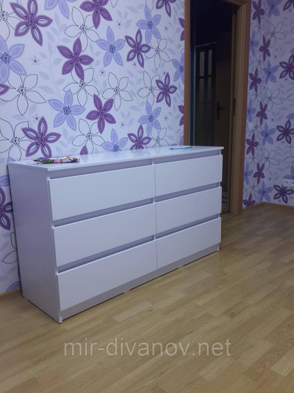 Комод Лайт Эко 6 Ящика Белый