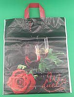 Пакет із петльовою ручкою (42*50+3) "Троянда-Бокал" ХВГ (25 шт.)