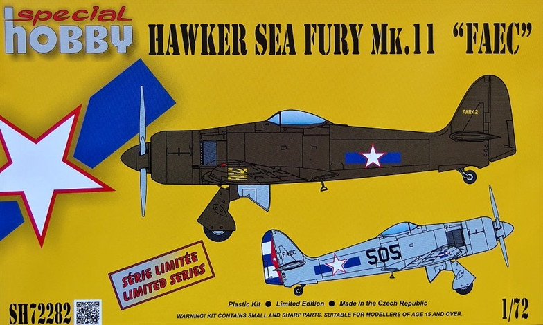 Пластикова модель 1/72 Special hobby 72282 Британський винищувач Hawker Sea Fury Mk.11 FAEC
