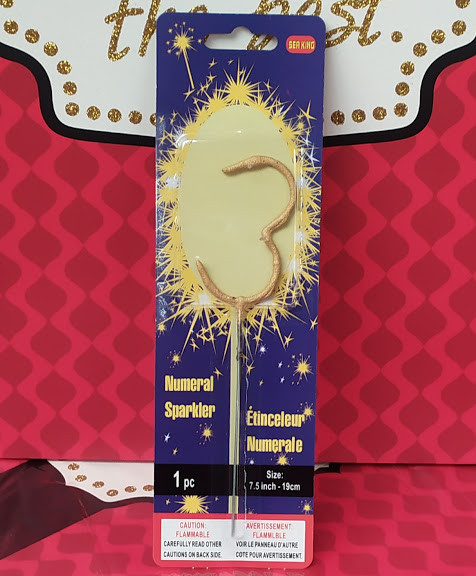 Свічка цифра бенгальський вогонь 3 золото - фото 1 - id-p1276673354