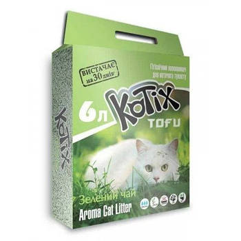 Древесный наполнитель для котов KOTIX  TOFU Green Tea, 6 л