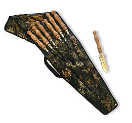 Набір шампурів на подарунок БОЙСКАУТ Gorillas BBQ в чохлі з брезенту BS77