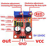 Генератор NE555 Прямокутних Імпульсів Сигналів Регульований, фото 2
