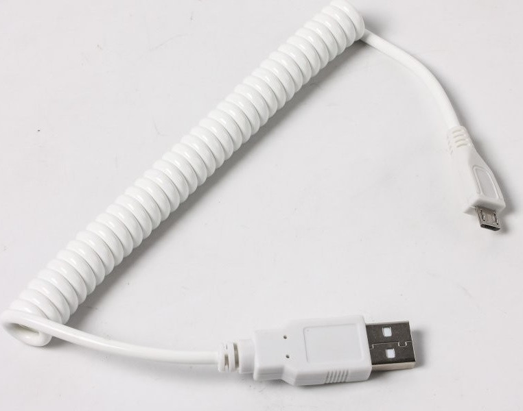 Кабель Micro USB 1.5 метра Пружина виникає скручений Автомобільний
