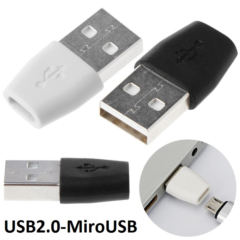 Перехідник USB2.0 (тато) на MicroUSB (мама) Адаптер Заряджання і Передача даних