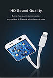 Переходник Разветвитель для iPhone 2 в 1 Lightning 3,5 мм Audio AUX Адаптер Сплиттер для Прослушивания Музыки, фото 4