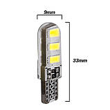 Авто Лампа Canbus T10/W5W/194 6SMD LED (білий холодний) Бічні Захисні Вогні Автолампи, фото 3