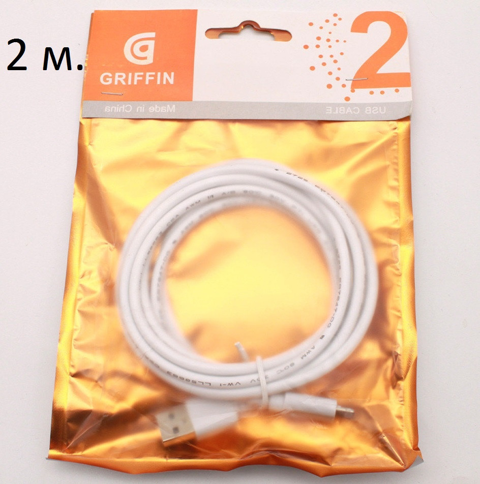 2 метра Кабель Griffin Micro USB Шнур Мікро ЮСБ, фото 1