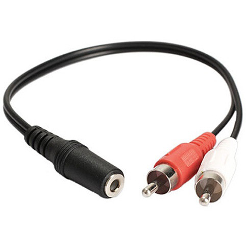Перехідник 3.5 mm Jack "мама" - 2 RCA "тато" Стерео Аудіо Кабель Адаптер