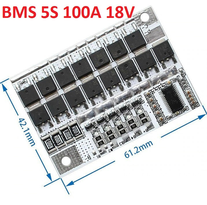 BMS 5S 100A 18V Контроллер Заряда Разряда Li-ion Батарей Балансировка 100 Ампер 1 Вольт