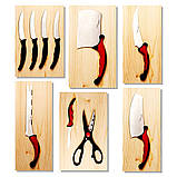 Набір Кухонних Ножів 11 в 1 CONTOUR PRO + Магнітна Рейка, фото 2