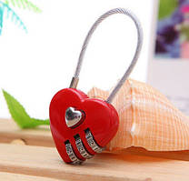 Кодовий Замок в Формі Серця для Закоханих Металевий