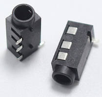 Гніздо Стерео Jack 3,5 Монтажне SMD 4 контакту PJ-320D Аудіо Роз'єм