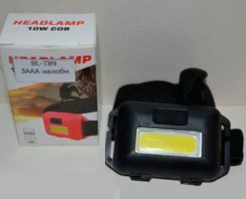 Світлодіодний Налобний Ліхтар COB BL-T89 10W Яскраве Світло від 3шт батарейки AAA Ліхтарик на Лоб, фото 1