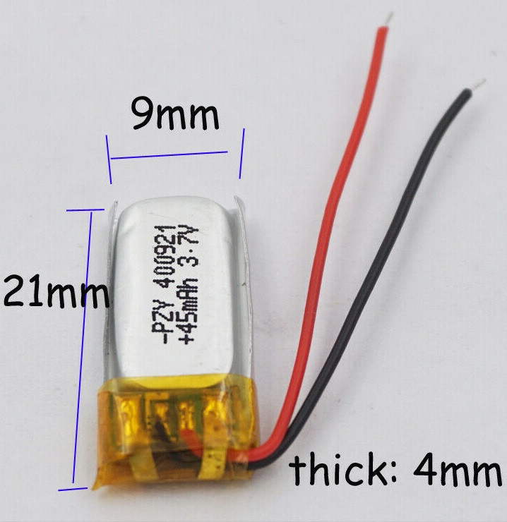 Батарея 45mah 3.7 V 400921 Літій-Полімерний Акумулятор для Bluetooth Гарнітури