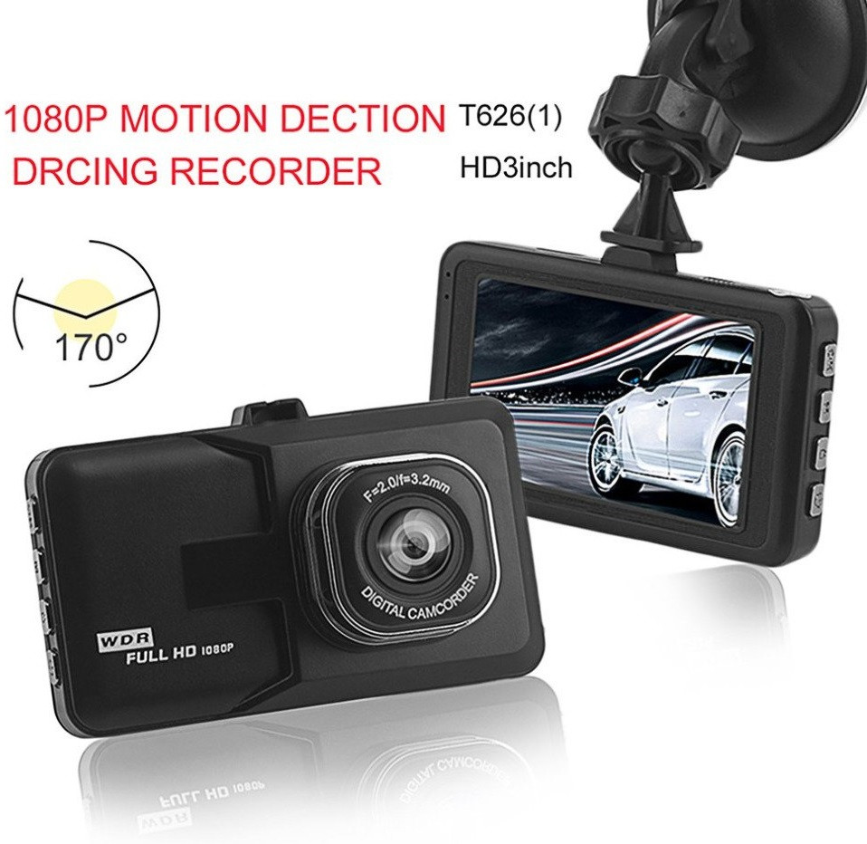 Автомобільний Відеореєстратор DVR 626 1080P 5.0 Mp 3.0" FULL HD, фото 1