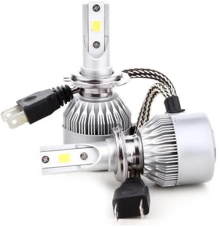 2шт. Комплект C6 H7 2 LED Лампы 12М COB 36Вт 6500K 8000Lm