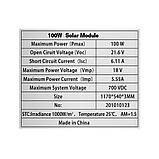 Гнучка Сонячна Панель ETFE 100W Гнучкий Фотомодуль Безрамний 1170*540*3 мм Батарея 100 Вт, фото 6