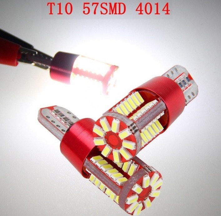 Светодиодная Автолампа T10 W5W (белый) 57 SMD 3014 340Lm 12V Лампа LED CANBUS
