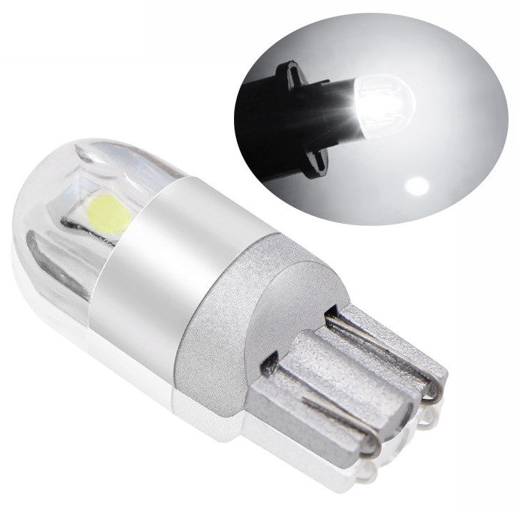 Яскрава Світлодіодна Лампа T10 W5W 12V DRL 3030 SMD 194 168 COB 6000К (білий) з Стабілізатором Автомобільна