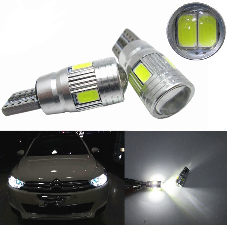 Лампа T10 501 194 W5W 5630 LED 6 SMD Canbus 12V 2,20W Ошибка Свободного Клина Стороны Автомобиля Автолампа
