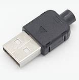 Розбірної Штекер DIY USB 2.0 ЮСБ Роз'єм, фото 3