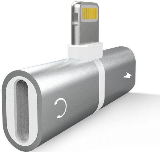 Splitter Double Lightning 2 в 1 Навушники і Зарядка iPhone 7 8 Plus Адаптер Спліттер Перехідник Розгалужувач