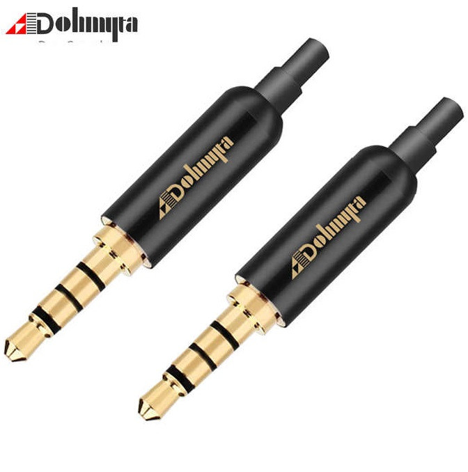 Штекер DOHMYTA Jack 3.5 мм 4 pin + Захисна Втулка Перехідник Аудіо Стерео Роз'єм Навушники, Мікрофон