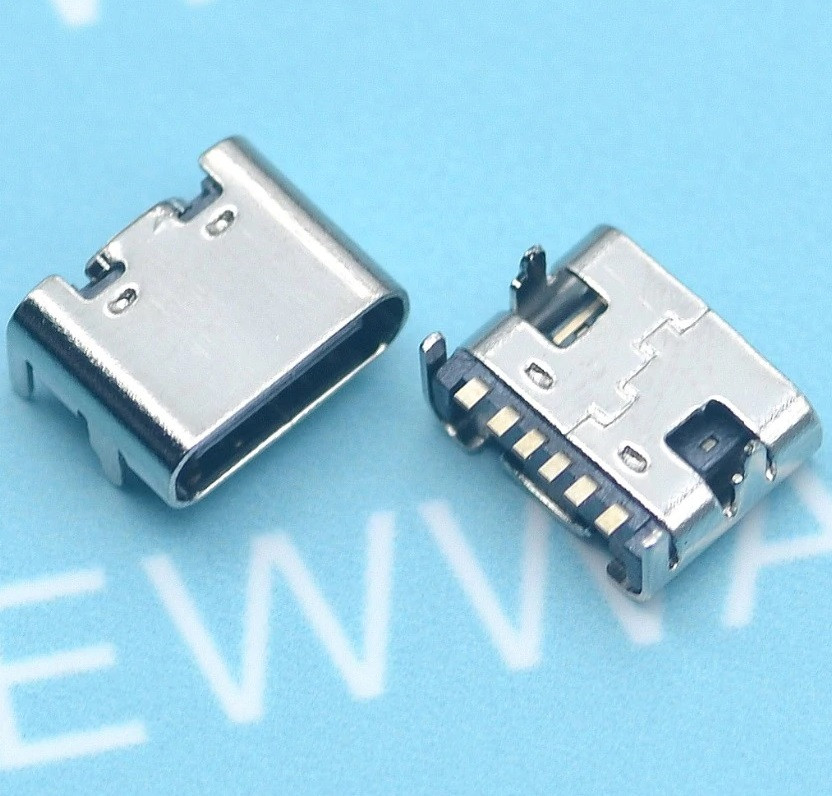 Разъем Type-C USB3.1 6pin Гнездо Питания Смартфонов и Планшетов