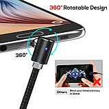 2 метри Магнітний Кабель INIU Micro USB 2.4 A Кутовий 90 градусів 360 про. для Зарядки, фото 3