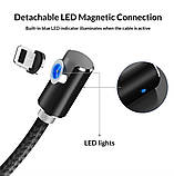 2 метри Магнітний Кабель INIU Micro USB 2.4 A Кутовий 90 градусів 360 про. для Зарядки, фото 6