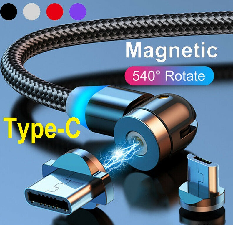 Магнітний Кабель Essager Type-C USB 2.4 A Кутовий 180 градусів 540 об. для Зарядки