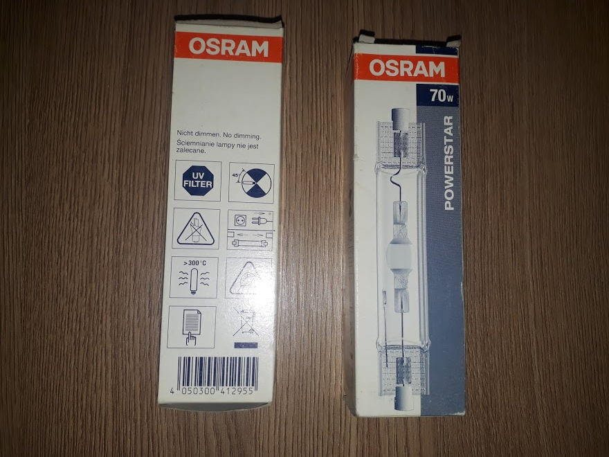 Металогалогенна лампа OSRAM HQI-TS 70W/WDL RX7S 3000K, фото 1