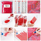 Алмазна вишивка сім'я левів 30x40 см, повна викладка, квадратні Стрази, фото 7