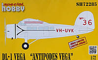 Пластикова модель 1/72 Special hobby 72285 Американський транспортний літак DL-1 Vega 'Antipodes Vega'