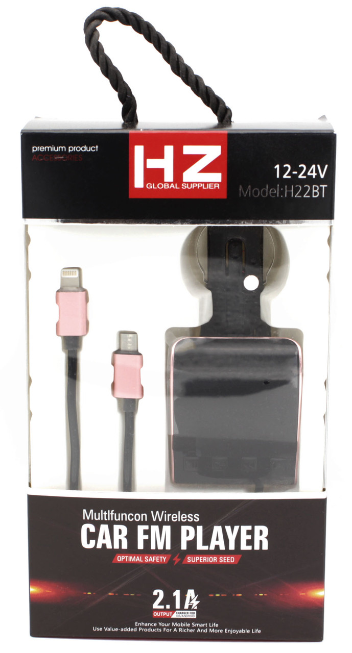 FM Модулятор для Авто HZ H22BT, Bluetooth, MP3, USB, AUX
