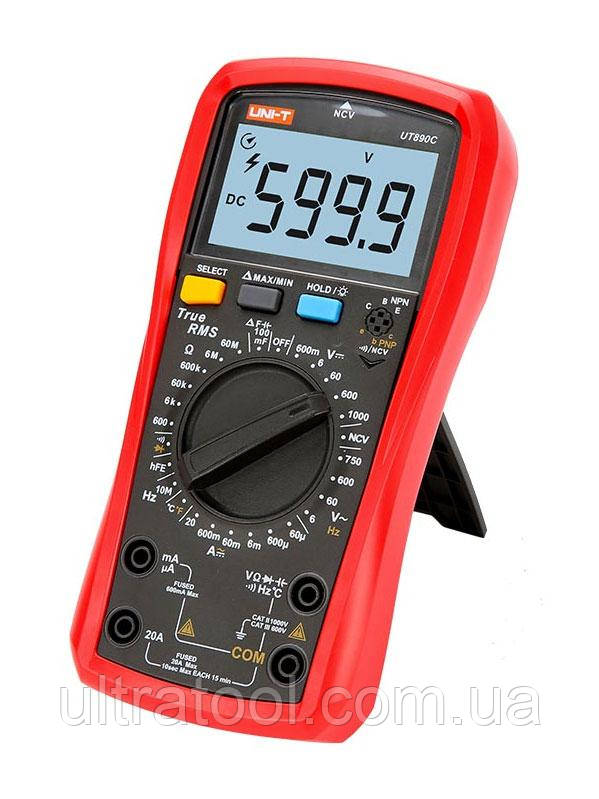 Цифровий мультиметр UNI-T UT-890C (2020 NEW), тестер із термопарою, True RMS, вимірювач ємності