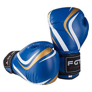 Боксерські рукавички сині 8oz CLUB FGT, Flex, фото 2