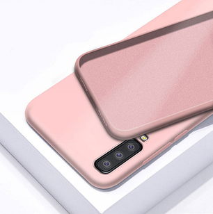 Чехол Silicone Case Full для Samsung Galaxy A50 (A505) Pink