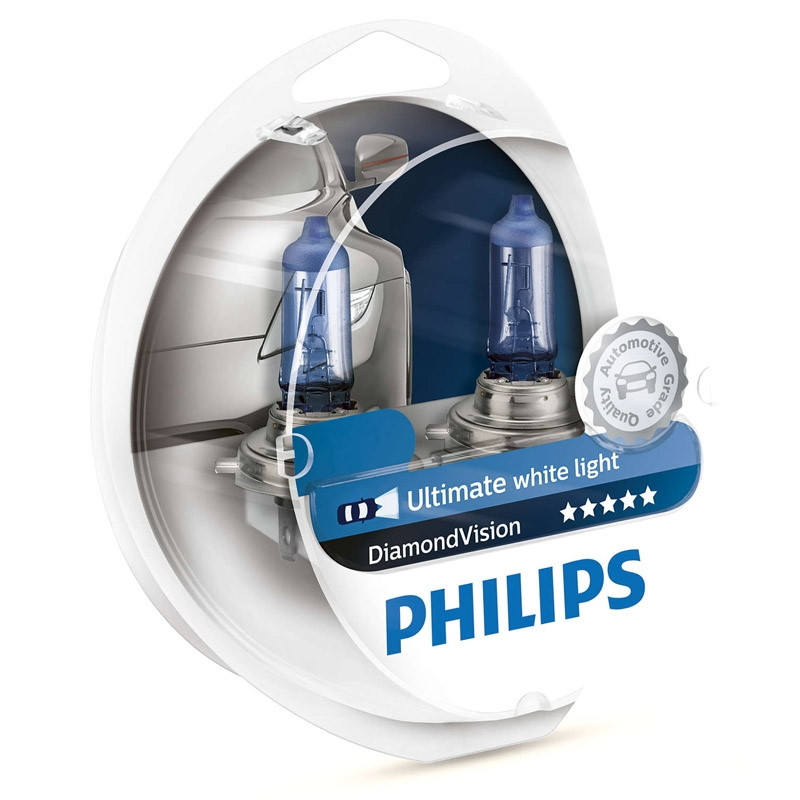 Галогенні лампи для авто Н1 12 V 55 W PHILIPS Diamond Vision 5000 K (2 шт.)