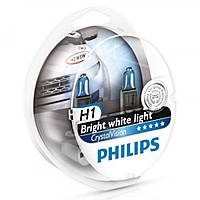 Автолампы, гологенные лампы для авто Н1 12V 55 W PHILIPS Cristal Vision 4300К (2шт)