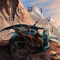 Настенные часы Miroloks Драконы из дерева