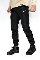 Спортивные штаны мужские Nike (Найк) черные плащевка на манжетах брюки