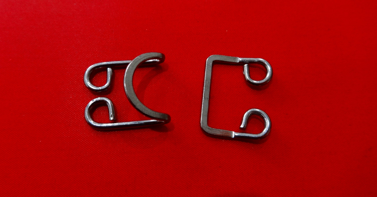 Застібка гачок із петлею No18 чорний нікель (метал), фото 1