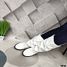 Жіночі білі зимові шкіряні чоботи без блискавки, фото 9